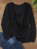 Front Cut Out Unique Style Blouse Top