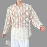 Transparent Lapel Dress Shirt