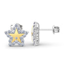 Star Stud Moissanite Earrings