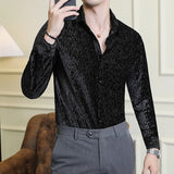 Ropa Casual Shiny Dress Shirt