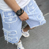 Ripped Pocket Jean Shorts