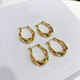 Gold Twisted Earrings