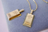 Solid Gold Bar Necklace