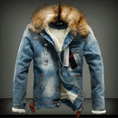 Fur Collar Jean Jacket