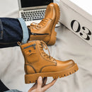 Leather Street Style Boots