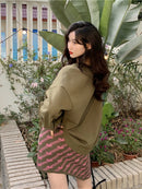 Heart Cut Out Dress Set SweatShirt