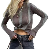 Knitted Stripe fitted Top