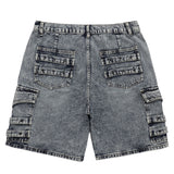 Casual Pockets Cargo Jean Shorts