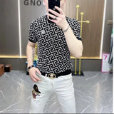 S Geometric Print Shirt Top