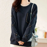 Beading Gauze  Sweatshirt