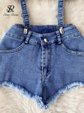 Crop Jeans Tank Top Set