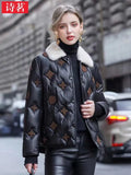 Haining Leather down jacket