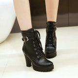 Waterproof  Buckle Platform Boots