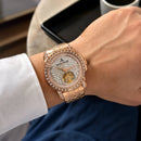 Rose Gold Crystal Automatic  Watch