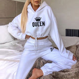 Crop Top Queen Sweat Suit