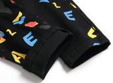 Slim-fit Stretch Black Letters Jeans