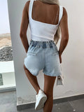 Exquisite Rhinestone Beaded Shorts