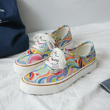 plaid mixed Color Sneakers