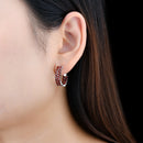 Natural Red Garnet Clip Earring