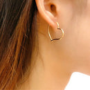 Big Gold Heart Earrings