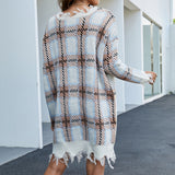 Checkered Knitted Dress