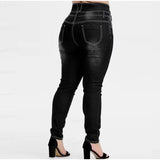 Plus Size  High Waist Button Up Jeans