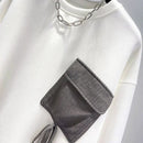 Pocket O-Neck Sweatshirt