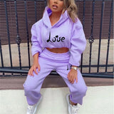 LoveSport Crop Sweat Suit