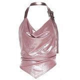Right Shoulder Buckle Tank Top