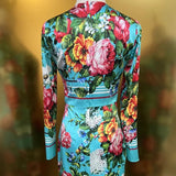 Silk Floral Elegant Dress