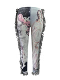 Plus Size Art Design Jeans
