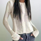 Knitted Stripe fitted Top