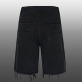 Orange Stars Jean Shorts