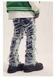 Tide Washed Blue Ripped Jeans
