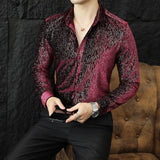 Ropa Casual Shiny Dress Shirt