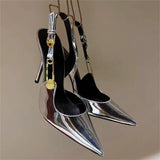 Buckle Rhinestone High Heels