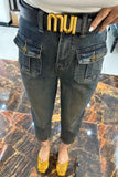 Plus Size European Double Pocket Jeans