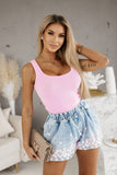 Exquisite Rhinestone Beaded Shorts