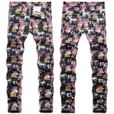 Slim-Fit Stretch Multi Color Jeans
