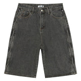 Side Double Zip Jean  Shorts