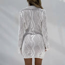 Knitted Short Button Dress