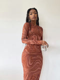 Long Sleeve Evening Party Dress