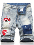 Graffiti love Ripped Shorts