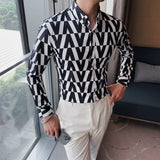 V Stripe British Style Shirt Top