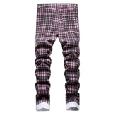 Plaid Slim Stretch Jeans