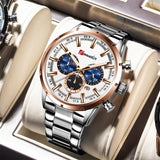 Stainless Steel  Push Button Watch