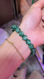Natural Green Emerald Beads Bracelet