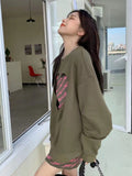Heart Cut Out Dress Set SweatShirt