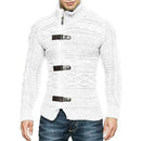 Leather Buckle Turtleneck