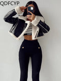 Short Leather Zipper Vintage Jacket